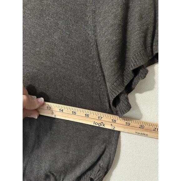 Women’s Brown Sweater Short Sleeve Cowl Neck Cropped Sz S Fall Classic NWT - Picture 13 of 14